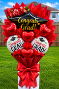 🎓❤️ Red Passion Graduation Bouquet ❤️🎓