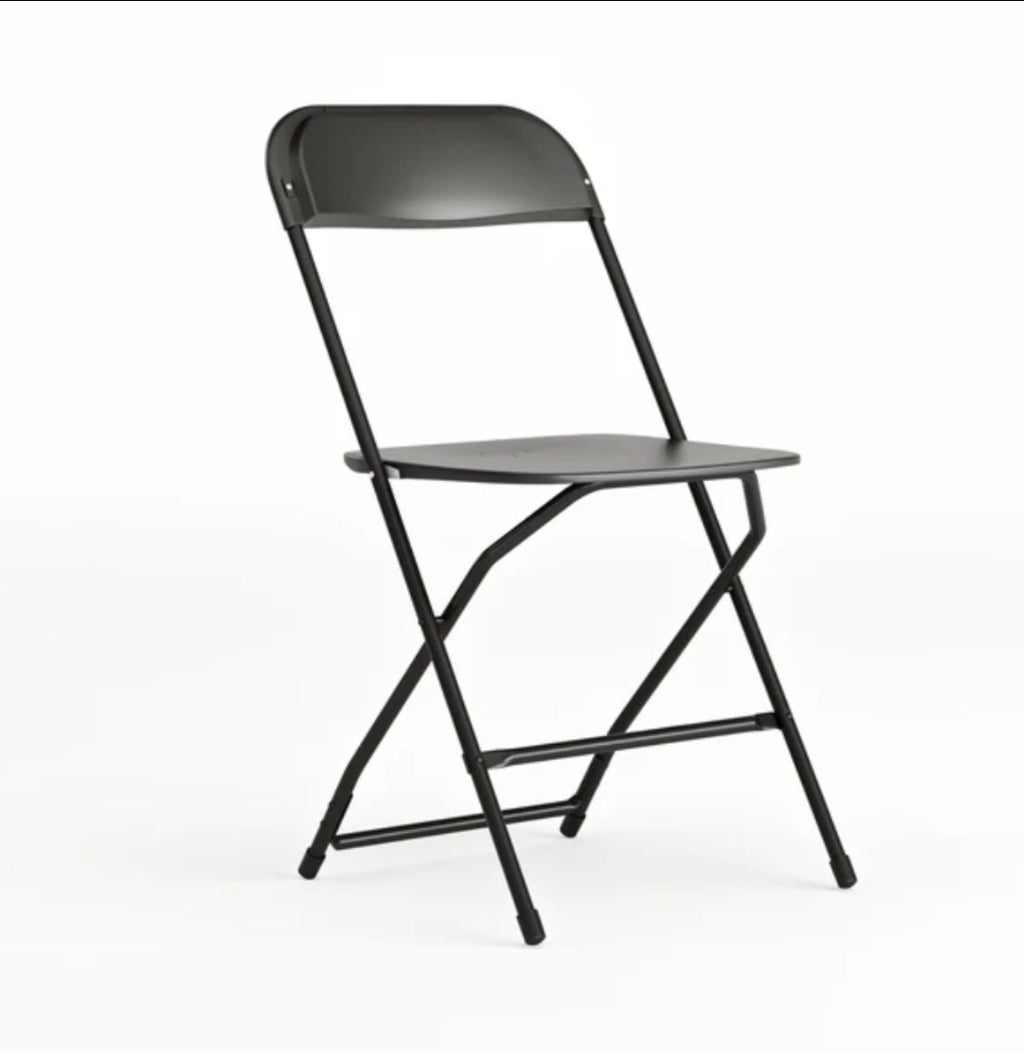 Black Folding Chairs Rental